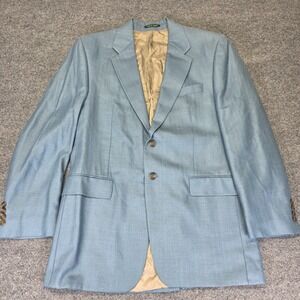 Lauren Ralph Lauren Blazer Mens 42L  Herringbone Silk Wool Sport Coat Jacket